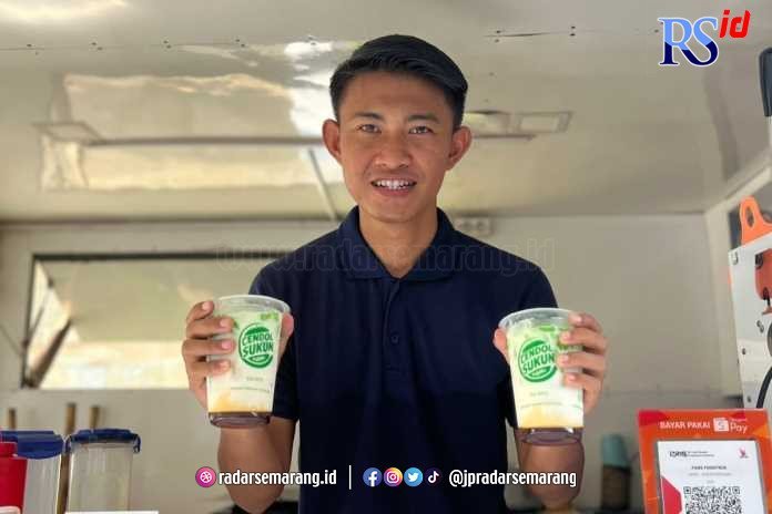 Awalnya Coba-Coba, Kini Es Cendol Sukun Buatan Pemuda Kendal Ini Banyak Diburu